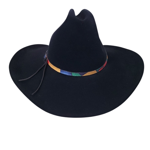 RESISTOL Beaver 4XXXX Black Cowboy Hat Size 7 1/8 - Picture 2 of 12